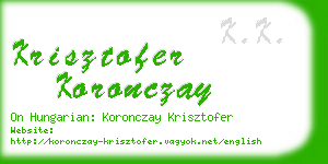 krisztofer koronczay business card